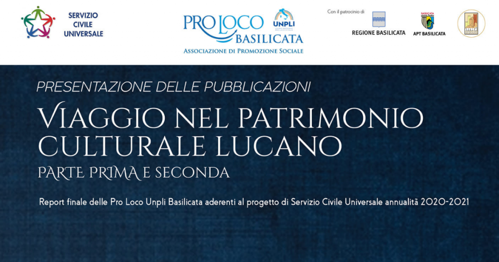 Presentazione delle pubblicazioni del Servizio Civile 2020-2021 “Viaggio nel Patrimonio culturale lucano”